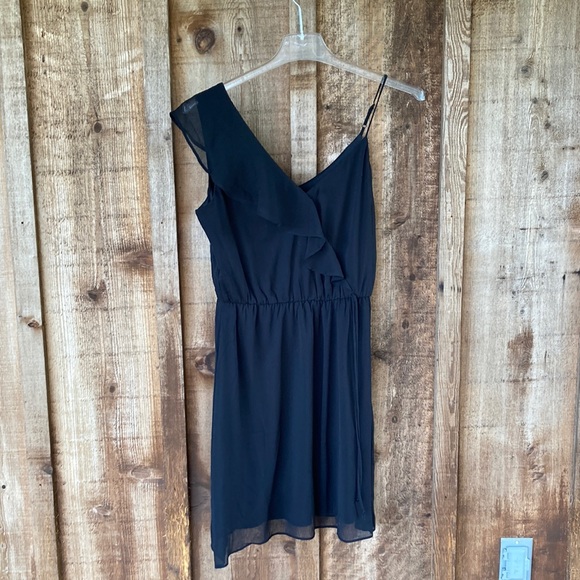 Maurices Black Ruffle Strap V-neck Mini Dress - Picture 3 of 8